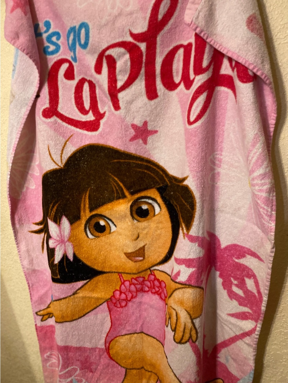 Dora the Explorer Pink Beach Towel - Kids Swim Cover